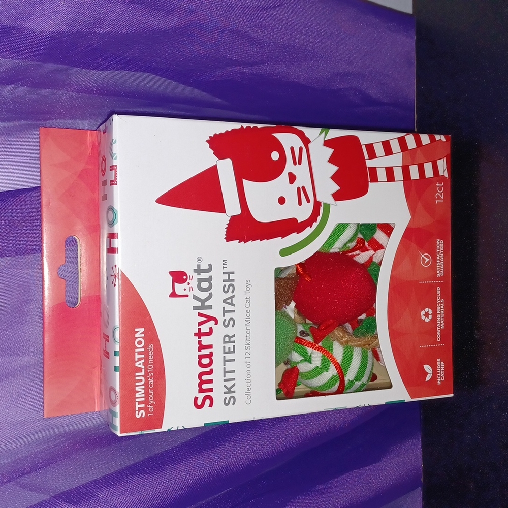 New SmartyKat Skitter Stash 12 Catnip Mice